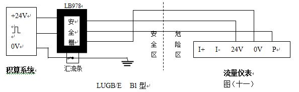 飽和蒸汽流量計防暴型渦街流量儀表配線設計圖一